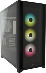 Caixa E-ATX Corsair iCUE 5000X RGB Smart Preto Vidro Temperado