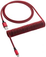 Cabo Coiled CableMod Classic para Teclado USB A - USB Type C, 150cm - Republic Red