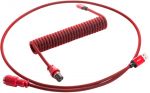Cabo Coiled CableMod Pro para Teclado USB A - USB Type C, 150cm - Republic Red