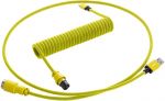 Cabo Coiled CableMod Pro para Teclado USB A - USB Type C, 150cm - Dominator Yellow