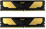Team Group Kit 8GB (2 x 4GB) DDR4 2666MHz Elite Plus Preto / Dourado CL19