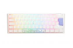 Teclado Ducky ONE 3 Classic Mini 60% Pure White, Hot-swappable, MX-Red, RGB, PBT - Mecânico (ES)