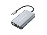 HUB USB Conceptronic 7-in-1 USB-C 3.2 > 3x USB-A 3.0  + HDMI + VGA + Gigabit + USB-C (PD100W)