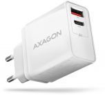 Carregador AXAGON ACU-PQ22, 1x USB-C,1xUSB-A QC3.0/Smart 22W, Branco