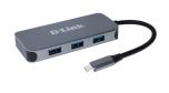 HUB USB D-Link USB-C Macho > 3 x USB 3.0 (SS) + 1 x HDMI (4K Ready) + 1 x USB-C (Thunderbolt 3) (PD60W) + 1 x RJ45