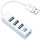 Hub USB Ewent 4 Portas USB 2.0 Branco