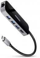 Multiport-Hub AXAGON HMC-6GL USB-Hub, 3x USB-3.0, 1x RJ-45, 1x HDMI