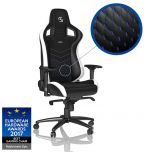 Cadeira noblechairs EPIC PU Leather SK Gaming Edition Preto / Branco / Azul