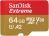 Cartão SanDisk Extreme MicroSDXC C10 A2 UHS-I 64GB